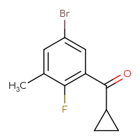 Chemical structure of (5-bromo-2-fluoro-3-methylphenyl)(cyclopropyl)methanone - CSSB00020975593