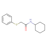 Chemical structure of N-cyclohexyl-2-(phenylsulfanyl)acetamide - CSSB00000382077
