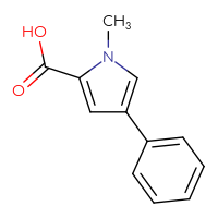 Chemical structure of 1-methyl-4-phenyl-1H-pyrrole-2-carboxylic acid - CSSB00010074124