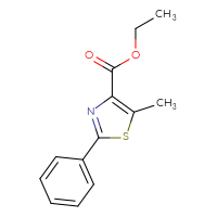 Chemical structure of ethyl 5-methyl-2-phenyl-1,3-thiazole-4-carboxylate - CSSB00006011715