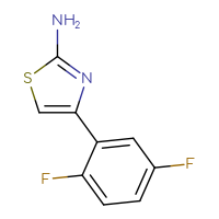 Chemical structure of 4-(2,5-difluorophenyl)-1,3-thiazol-2-amine - CSSB00000168870