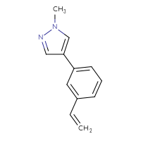 Chemical structure of 4-(3-ethenylphenyl)-1-methyl-1H-pyrazole - CSSB00135402521