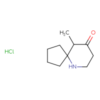 Chemical structure of 10-methyl-6-azaspiro[4.5]decan-9-one hydrochloride - CSSB00102564699
