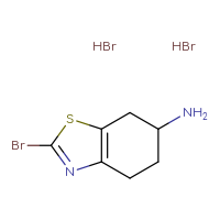 Chemical structure of 2-bromo-4,5,6,7-tetrahydro-1,3-benzothiazol-6-amine dihydrobromide - CSSB00020589851