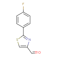 Chemical structure of 2-(4-fluorophenyl)-1,3-thiazole-4-carbaldehyde - CSSB00000231037