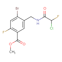 Chemical structure of methyl 4-bromo-5-[(2-chloro-2-fluoroacetamido)methyl]-2-fluorobenzoate - CSSB21332168950