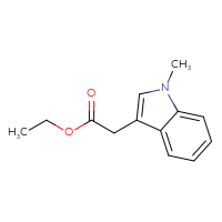 Chemical structure of ethyl 2-(1-methyl-1H-indol-3-yl)acetate - CSSB00000055442