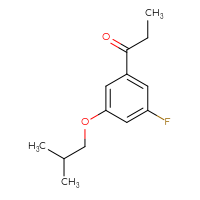 Chemical structure of 1-[3-fluoro-5-(2-methylpropoxy)phenyl]propan-1-one - CSSB00010367993