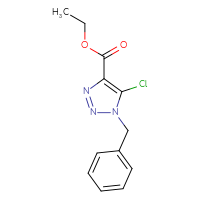 Chemical structure of ethyl 1-benzyl-5-chloro-1H-1,2,3-triazole-4-carboxylate - CSSB00010131575