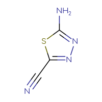 Chemical structure of 5-amino-1,3,4-thiadiazole-2-carbonitrile - CSSB00016146354
