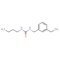 Chemical structure of 3-butyl-1-[(3-ethylphenyl)methyl]urea - CSSB01995652525