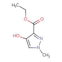 Chemical structure of ethyl 4-hydroxy-1-methyl-1H-pyrazole-3-carboxylate - CSSB00020825249