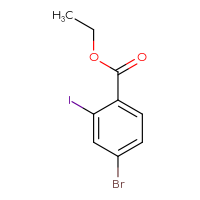 Chemical structure of ethyl 4-bromo-2-iodobenzoate - CSSB00009815749