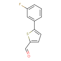 Chemical structure of 5-(3-fluorophenyl)thiophene-2-carbaldehyde - CSSB00000744414
