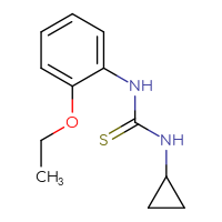Chemical structure of 3-cyclopropyl-1-(2-ethoxyphenyl)thiourea - CSSB00000255272