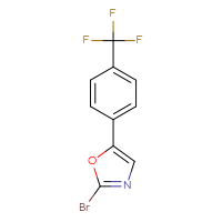Chemical structure of 2-bromo-5-[4-(trifluoromethyl)phenyl]-1,3-oxazole - CSSB00021154815