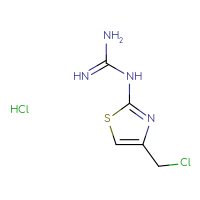 Chemical structure of N-[4-(chloromethyl)-1,3-thiazol-2-yl]guanidine hydrochloride - CSSB00020661958
