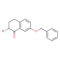 Chemical structure of 7-(benzyloxy)-2-bromo-1,2,3,4-tetrahydronaphthalen-1-one - CSSB14880533971