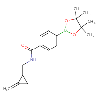 Chemical structure of N-[(2-methylidenecyclopropyl)methyl]-4-(4,4,5,5-tetramethyl-1,3,2-dioxaborolan-2-yl)benzamide - CSSB02522232926