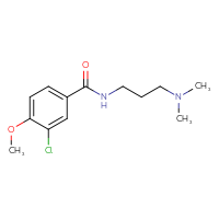 Chemical structure of 3-chloro-N-[3-(dimethylamino)propyl]-4-methoxybenzamide - CSSB00047964981