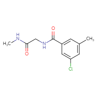 Chemical structure of 2-[(3-chloro-5-methylphenyl)formamido]-N-methylacetamide - CSSB01994261978