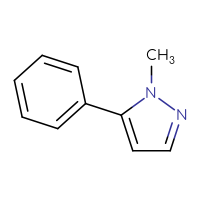 Chemical structure of 1-methyl-5-phenyl-1H-pyrazole - CSSB00011464477