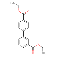 Chemical structure of 3,4'-diethyl [1,1'-biphenyl]-3,4'-dicarboxylate - CSSB02856359063