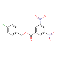 Chemical structure of (4-chlorophenyl)methyl 3,5-dinitrobenzoate - CSSB00105245070