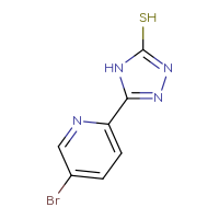Chemical structure of 5-(5-bromopyridin-2-yl)-4H-1,2,4-triazole-3-thiol - CSSB00011781169