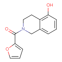 Chemical structure of 2-(furan-2-carbonyl)-1,2,3,4-tetrahydroisoquinolin-5-ol - CSSB02000084693