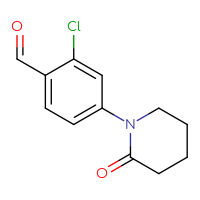 Chemical structure of 2-chloro-4-(2-oxopiperidin-1-yl)benzaldehyde - CSSB00020651497