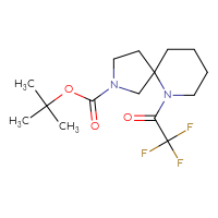 Chemical structure of tert-butyl 6-(2,2,2-trifluoroacetyl)-2,6-diazaspiro[4.5]decane-2-carboxylate - CSSB00010172553