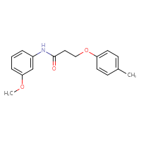 Chemical structure of N-(3-methoxyphenyl)-3-(4-methylphenoxy)propanamide - CSSB00026241029