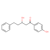 Chemical structure of 3-hydroxy-1-(4-hydroxyphenyl)-5-phenylpentan-1-one - CSSB00020667760
