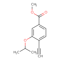 Chemical structure of methyl 4-ethynyl-3-(propan-2-yloxy)benzoate - CSSB03219876316