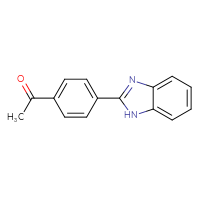 Chemical structure of 1-[4-(1H-1,3-benzodiazol-2-yl)phenyl]ethan-1-one - CSSB00020634392