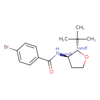 Chemical structure of rac-4-bromo-N-[(2R,3S)-2-tert-butyloxolan-3-yl]benzamide - CSSB14801961534