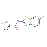 Chemical structure of N-(6-chloro-1,3-benzothiazol-2-yl)furan-2-carboxamide - CSSB00000579483