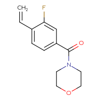 Chemical structure of 4-(4-ethenyl-3-fluorobenzoyl)morpholine - CSSB02495351154