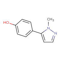 Chemical structure of 4-(1-methyl-1H-pyrazol-5-yl)phenol - CSSB00012180290
