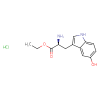 Chemical structure of ethyl (2S)-2-amino-3-(5-hydroxy-1H-indol-3-yl)propanoate hydrochloride - CSSB00000118635