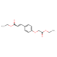 Chemical structure of ethyl 3-[4-(2-ethoxy-2-oxoethoxy)phenyl]prop-2-enoate - CSSB10133178865