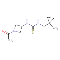 Chemical structure of 1-(1-acetylazetidin-3-yl)-3-[(1-methylcyclopropyl)methyl]thiourea - CSSB21432518419
