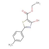 Chemical structure of ethyl 4-hydroxy-2-(4-methylphenyl)-1,3-thiazole-5-carboxylate - CSSB00000065386