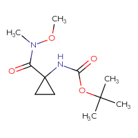 Chemical structure of tert-butyl N-{1-[methoxy(methyl)carbamoyl]cyclopropyl}carbamate - CSSB00010192552