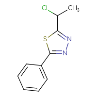 Chemical structure of 2-(1-chloroethyl)-5-phenyl-1,3,4-thiadiazole - CSSB00012328206