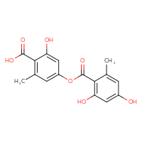 Chemical structure of 4-(2,4-dihydroxy-6-methylbenzoyloxy)-2-hydroxy-6-methylbenzoic acid - CSSB00020675998