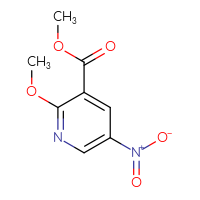 Chemical structure of methyl 2-methoxy-5-nitropyridine-3-carboxylate - CSSB00010143824