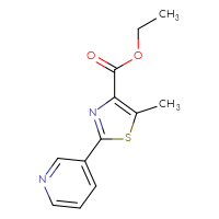 Chemical structure of ethyl 5-methyl-2-(pyridin-3-yl)-1,3-thiazole-4-carboxylate - CSSB00006004950