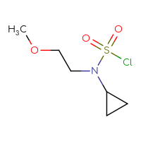 Chemical structure of N-cyclopropyl-N-(2-methoxyethyl)sulfamoyl chloride - CSSB00011480008
